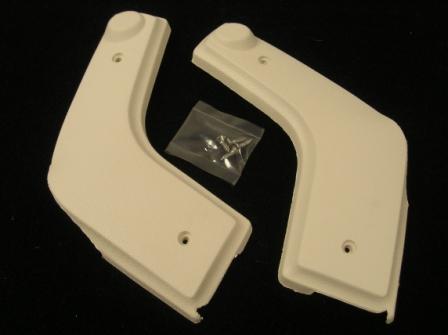 Seat Hinge/Frame Covers, Bench Seats <b>White/Pair</b>