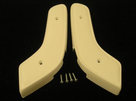 Seat Hinge/Frame Covers, Pair. Bench Seat Hinge/Frame covers WHITE