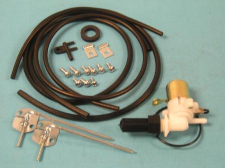 Complete Washer Hose Kit For electric pump system. - Includes pump, hose, nozzles, T, filter nut and mounting hardware