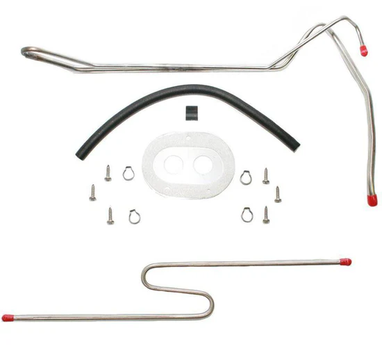 Fuel Tank Vent Line -  hardtop, includes line assembly, "S" line, Stainless steel base plate, gasket, grommets, hose & clamps, stainless steel