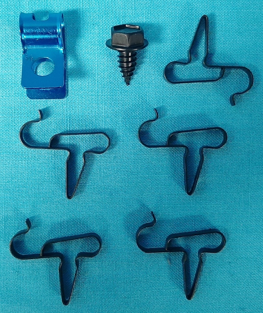 3/8" fuel Line clip kit, 5 clips & 1 bolts & 1 "S" strap