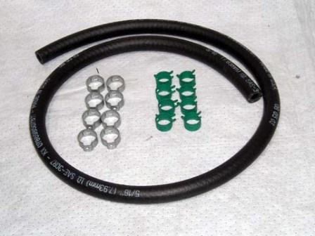 Fuel hose & clamp kit - 5/16" diameter