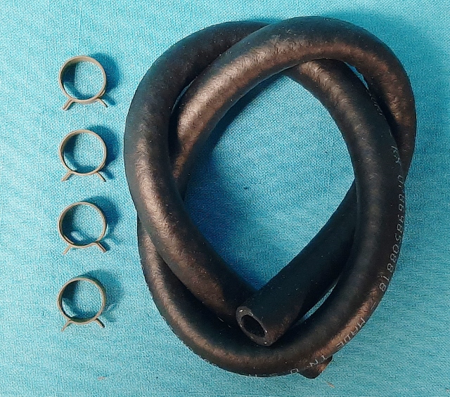 Fuel hose & clamp kit 3/8" diameter