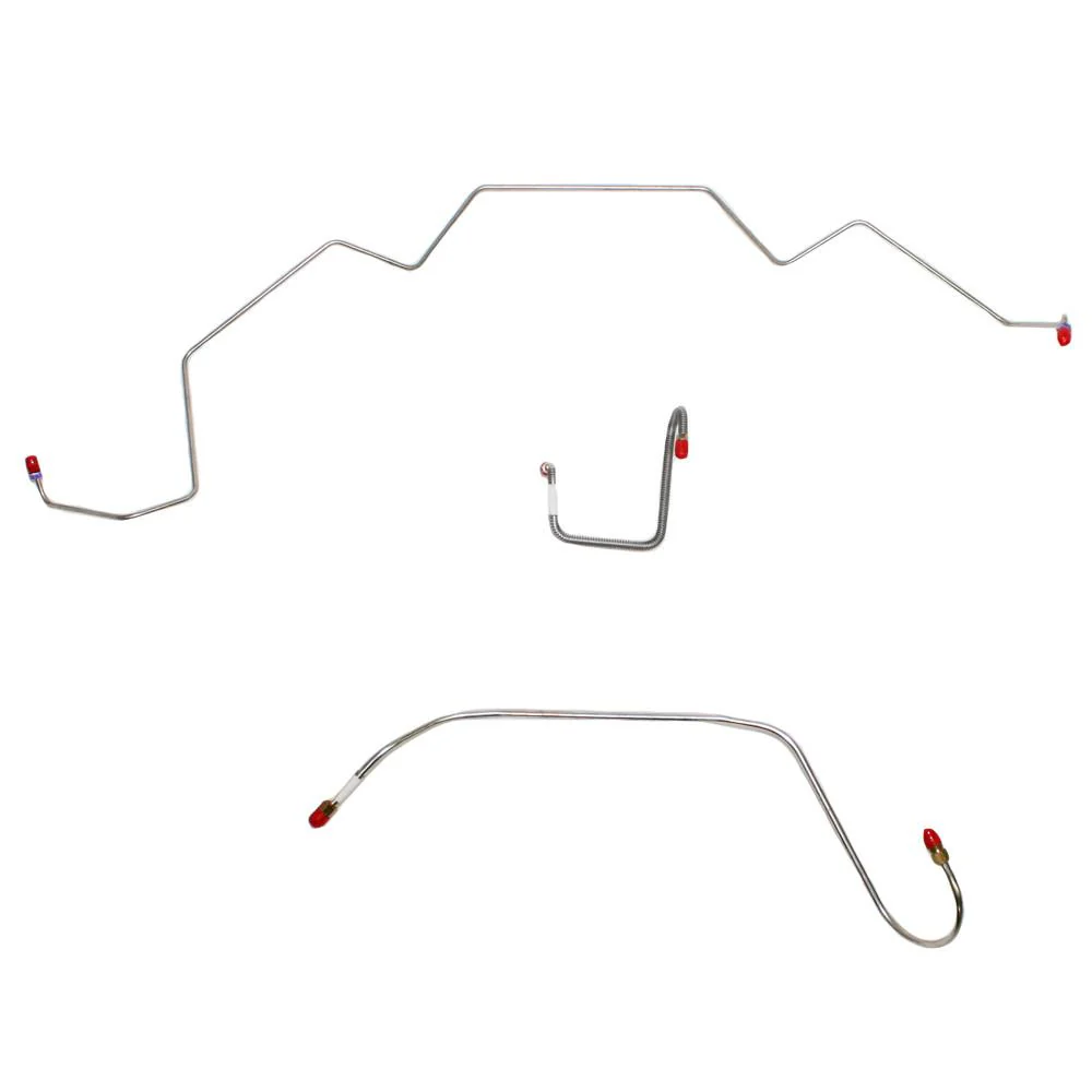 Front Brake Line Kit - Hemi Power Brakes, Type 2 right front line, 3 line set, stainless steel