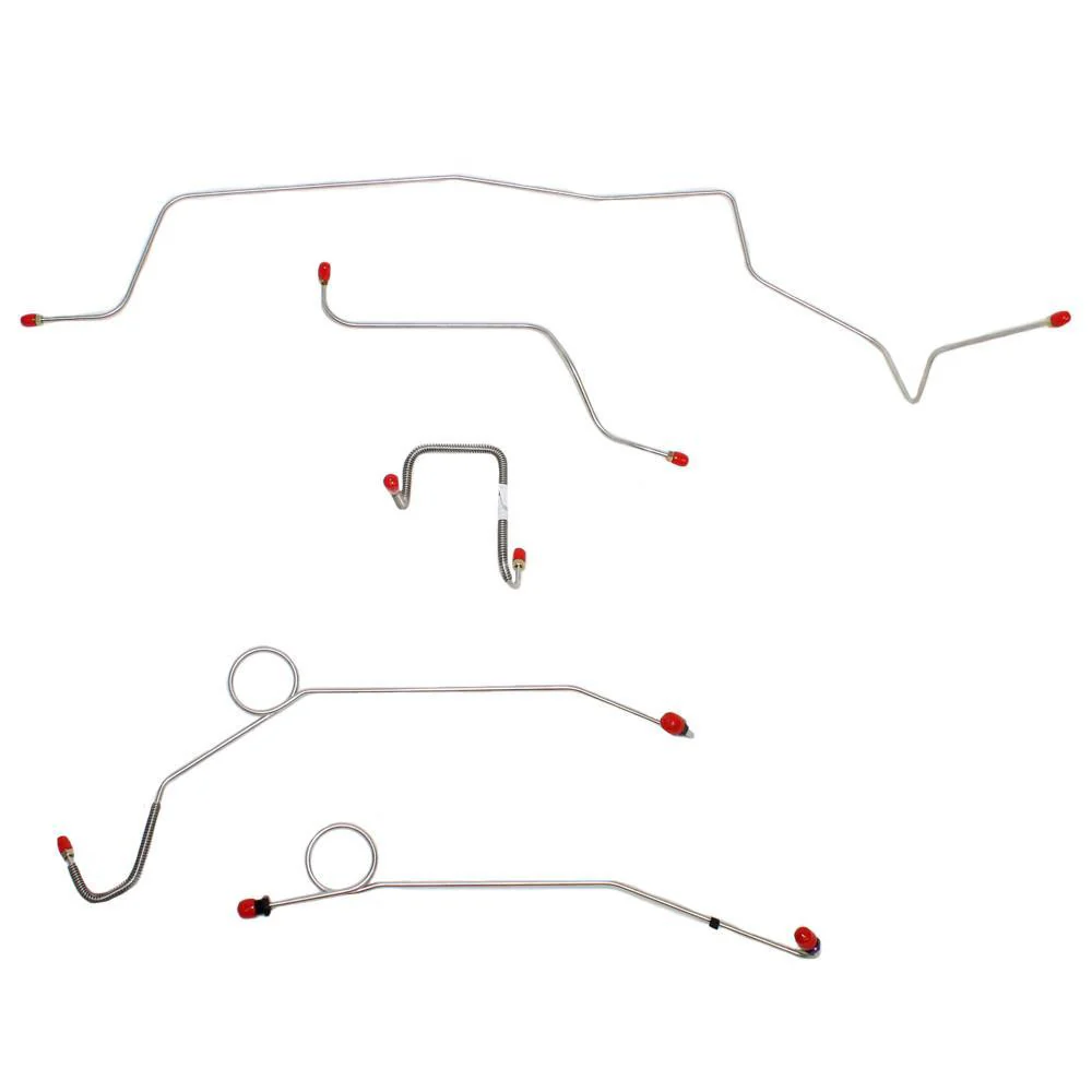 Front Brake Line kit - Power Brakes, Type 4 right front line, 4 line set, original material