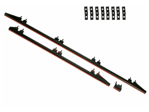 <b>Grille Bar Set</b>  -  This is an exact reproduction grille bar set, red / orange.  Exact fit for 1970 Cuda's.  Discount exempt
