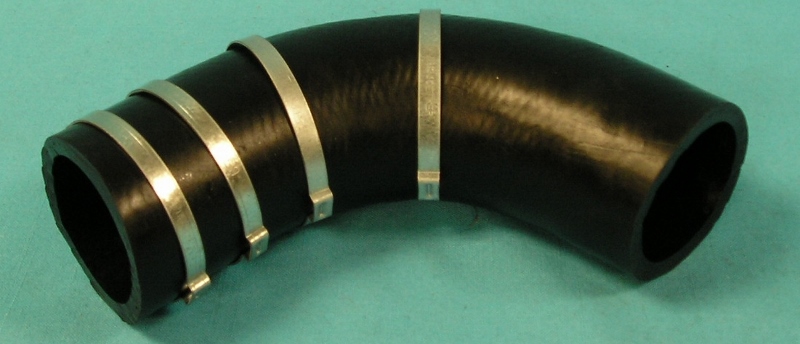 Fuel Filler Pipe Rubber Elbow - Comes with (4) factory mounting clamps and mounting instructions...
