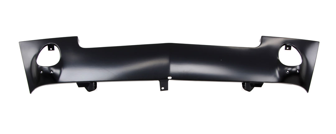 Front Valance with light holes. This panel can be used on 1972-74 models by redrilling the existing lower grille mounting tabs and fabricating additional mounting flanges. (Discount exempt).