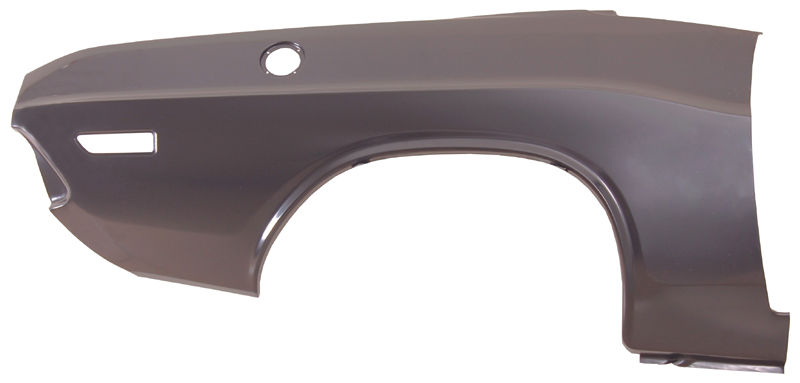 Passenger side quarter panel skin - Measures 32" tall by 67" long - Die Formed. Due to the size of this product, they are shipped by truck.