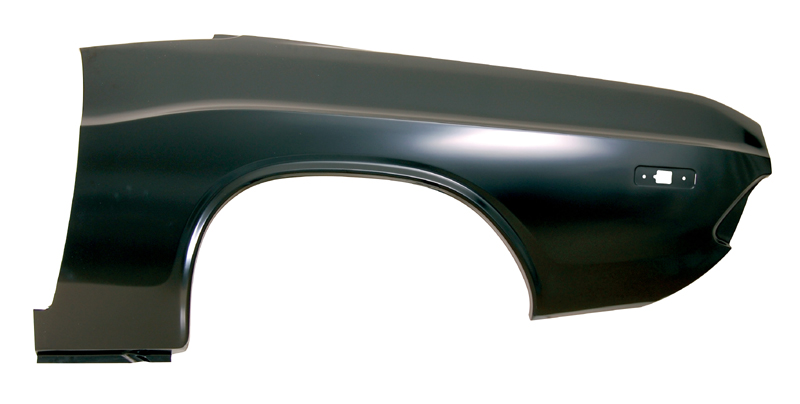 Drivers side quarter panel skin - Measures 32" tall by 67" long - Die Formed. Due to the size of this product, they are shipped by truck.