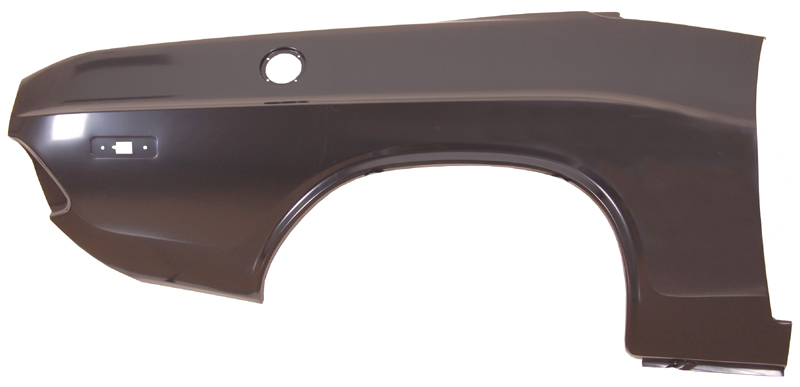 Passenger side quarter panel skin - Measures 32" tall by 67" long - Die Formed. Due to the size of this product, they are shipped by truck.