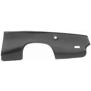 Quarter panel skin - drivers side - These skins run from the bottom edge of the quarter panel to the topside of the car. They extend from the tail panel to the door jamb (like the factory units) and turn in about 1" into the jamb. These skins also include the small tabs to which the rear valance attaches, and 1968-69 model skins have cutouts for the side marker lights. Fits all fastback, coupe, and convertible models.  We have found the average shipping cost via Yellow Freight is aprox. $125 per panel. Of course this is based on zip code location and if any Fuel Surcharges are in effect from the shipping companies at the time...