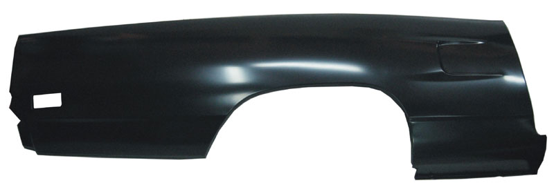 Passenger Side Quarter Panel Skin (2dr), Measures 29" tall by 88" long. Due to the size of this product, they are shipped by truck.