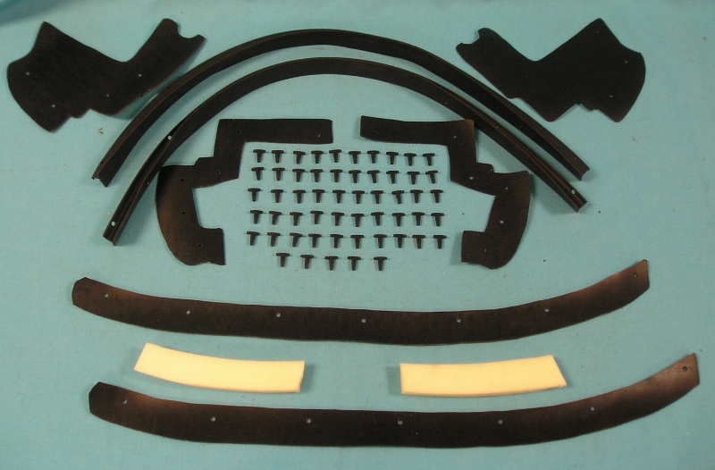 Inner Fender Splash Seal Kit - Set is a pair (both wheels) of entire front splash seals for both front and rear splash shields).  DODGE ONLY