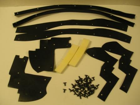 Inner Fender Splash Seal Kit - Set is a pair (both wheels) of entire front splash seals for both front and rear splash shields). PLYMOUTH ONLY