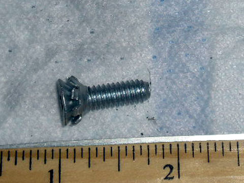12-24x1 - Top latch hooks to windshield frame flathead phillips machine screw