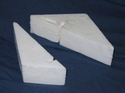 Dense styro fillers where front framework meets the firewall Molded with dense white urethane foam. Doesn't retain water  (set of left and right)