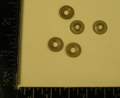 Console Stimulated Woodgrain,  BC-Push Nuts: stud size 1/8" outside diameter = 7/16"
Solve the problem of console lid hinge stripped studs !!! (set of 5)