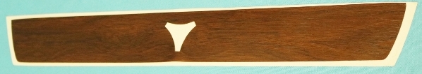 Door Panel Woodgrain, Challenger- Tri-point emblem area of decal is exactly cutout so emblem need not be removed