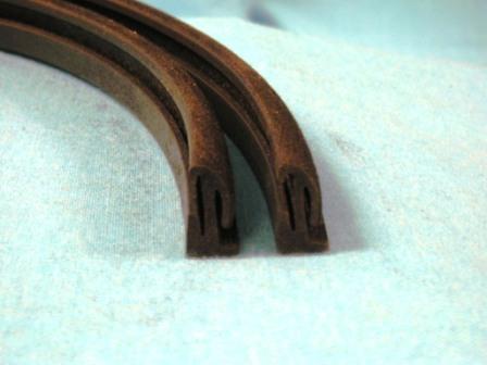 Flocked quarter window weatherstrip. (pair) - measurement is 16" in length