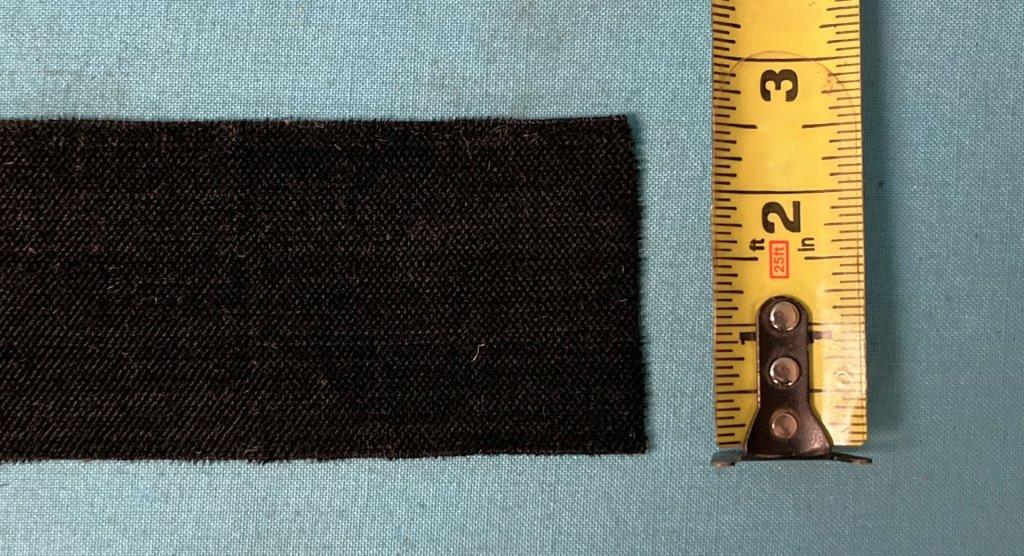Mohair liner (2-5/8" wide). A finely textured mohair lining material with a rubberized backing. Merely apply adhesive to the back of liner and bond over badly worn division bars and channels. Re-lines guide bars on lock side of hardtops and convertibles. Sold by the foot.