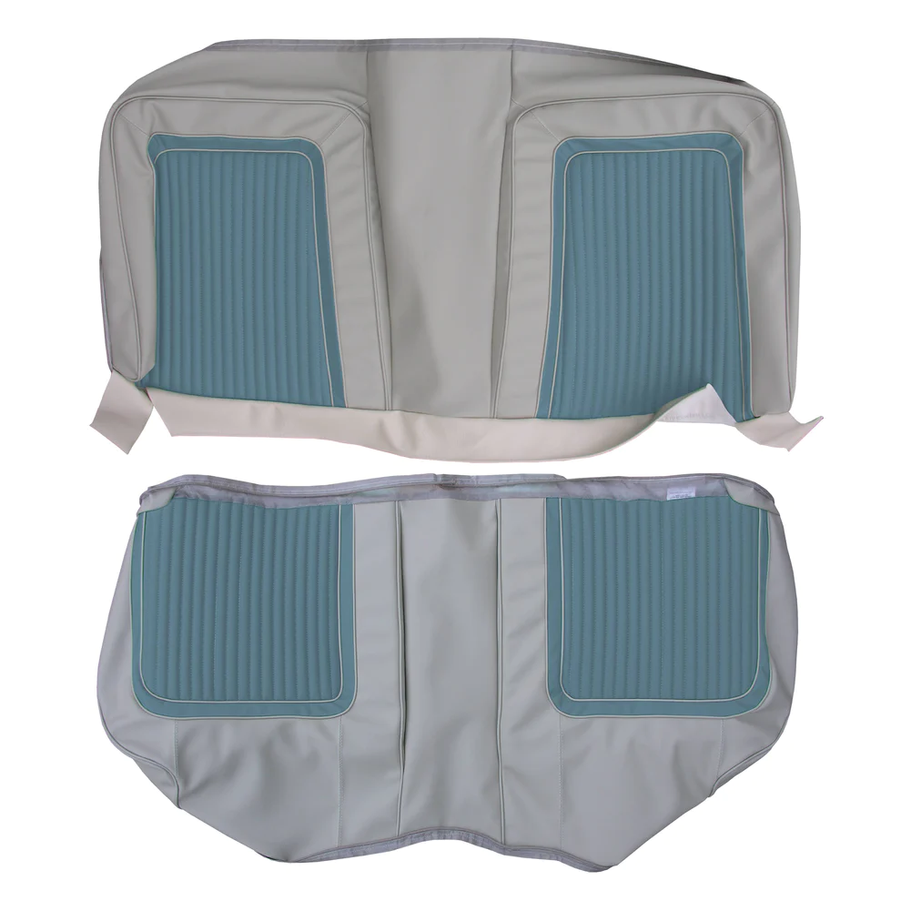 Seat Upholstery, Rear bench - Hardtop (Bison grain inserts with accent band, Bison grain skirts) - Polara 500