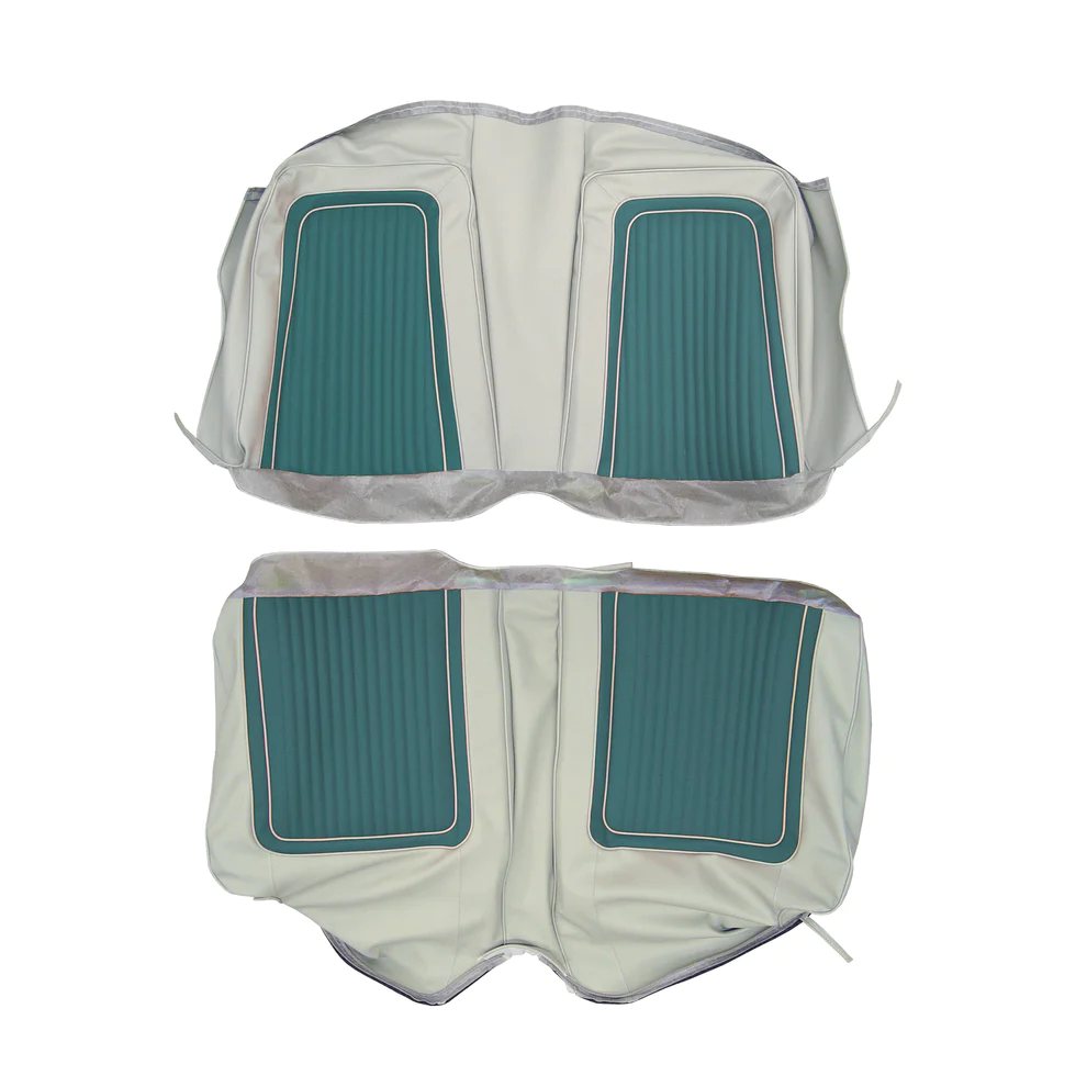 Seat Upholstery, Rear bench - Convertible (Bison grain inserts with accent band, Bison grain skirts) - Polara 500