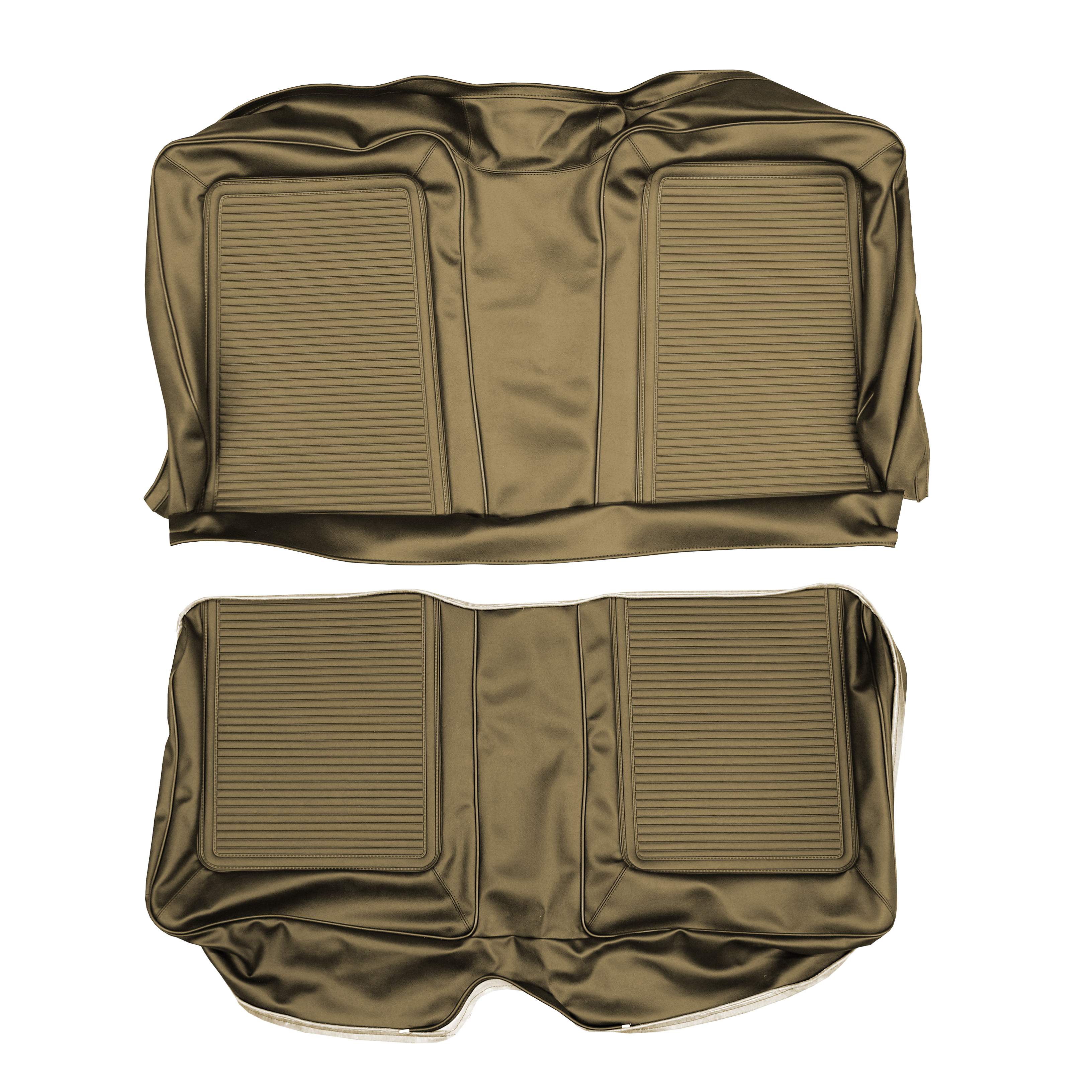Seat Upholstery, Rear bench (Heat Sealed Bison grain inserts and skirts - Red or Gold 10% additional cost)