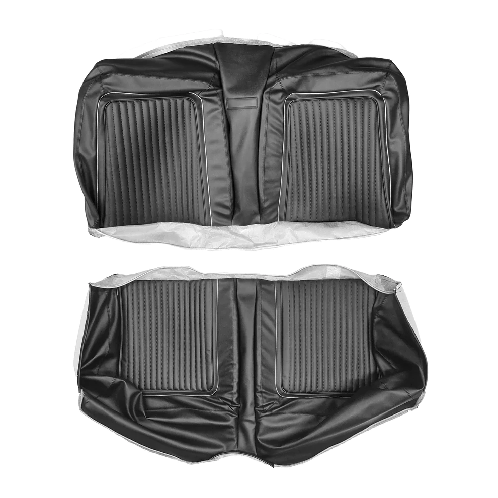 Seat Upholstery, Rear bench - Convertible (Bison grain inserts with accent band, Bison grain skirts) - Polara 500