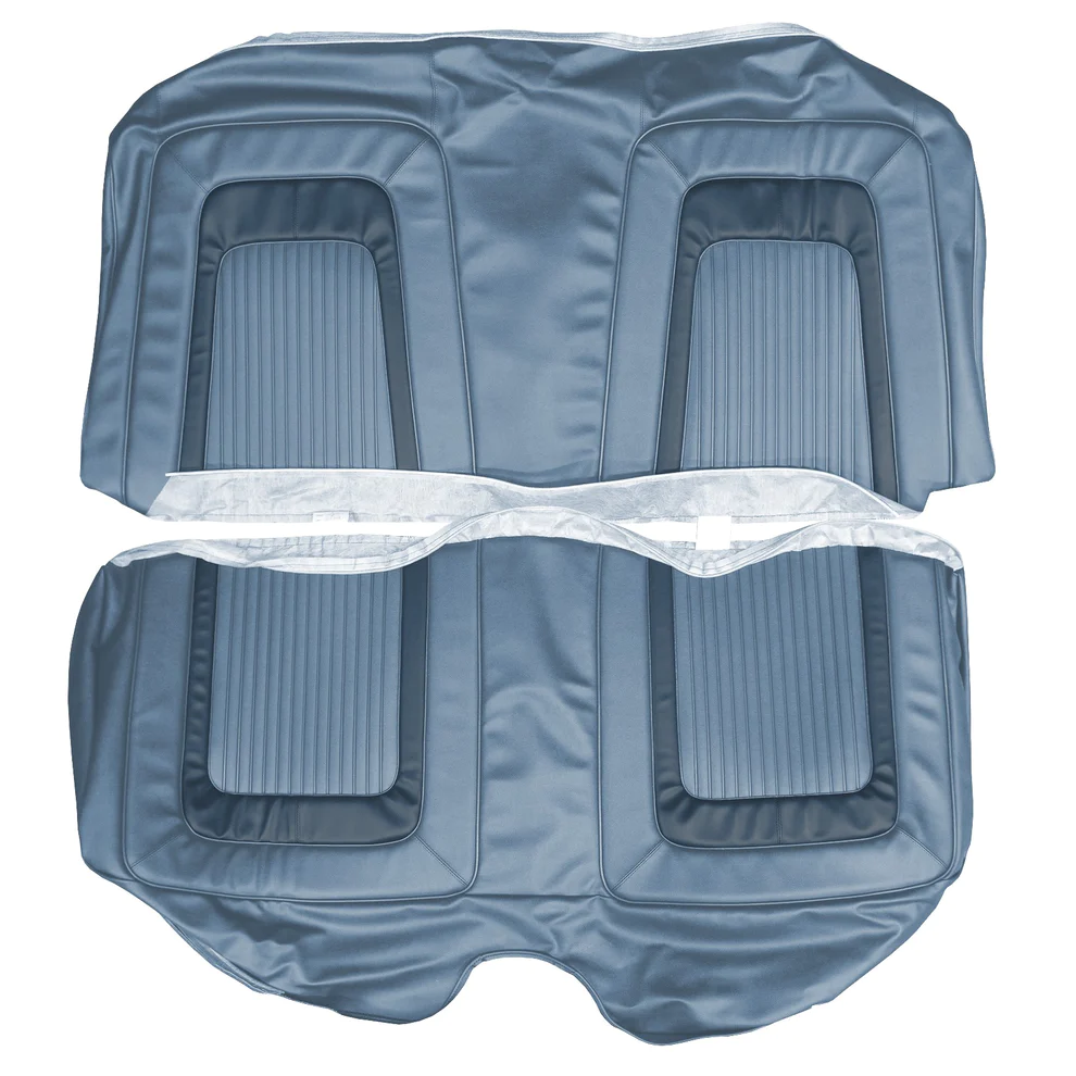 Seat Upholstery, Rear bench - Hardtop (Heat sealed Bison grain inserts and skirts with accent surrounding insert)