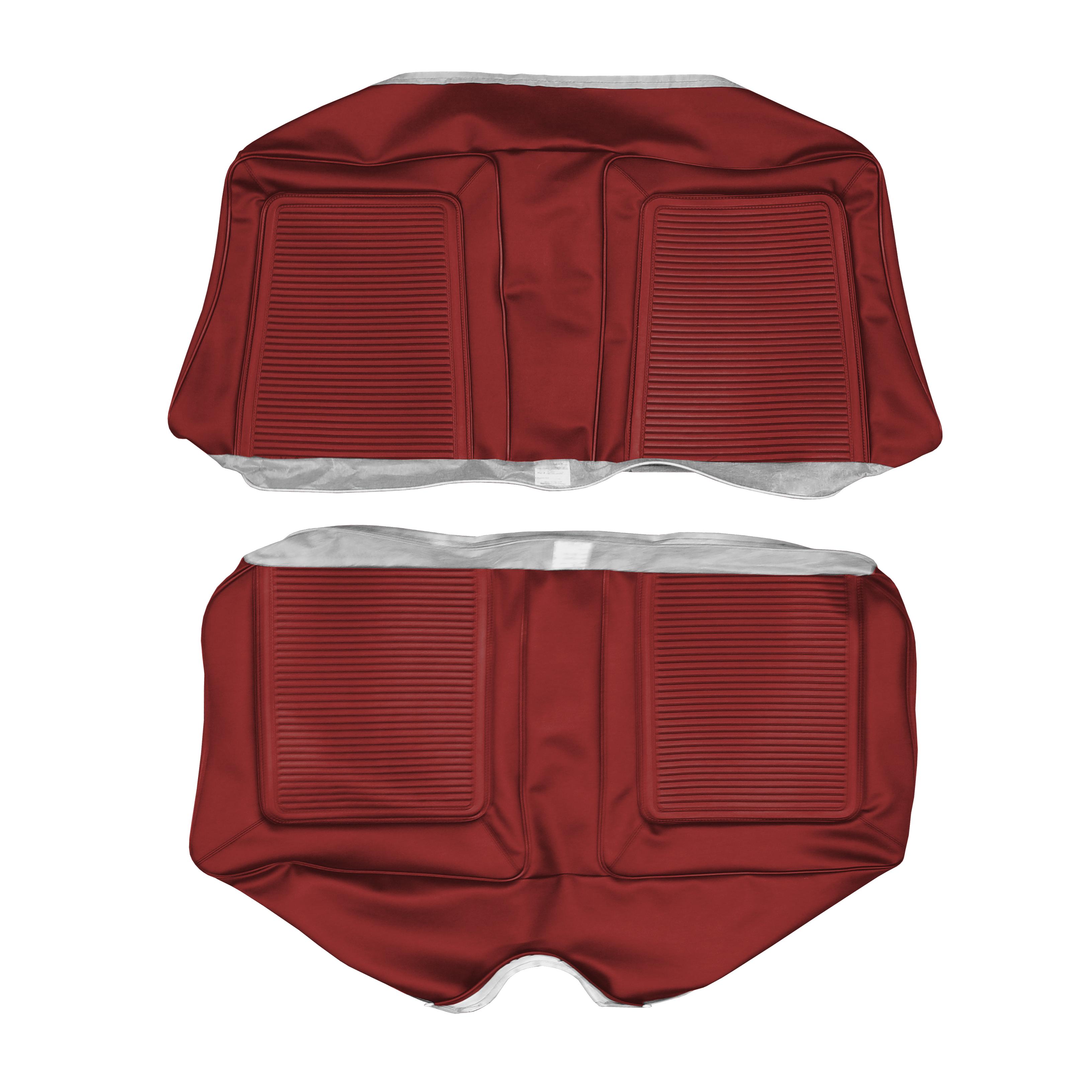 Seat Upholstery, Rear Convertible Bench Seat (Heat sealed Bison grain inserts and skirts - Red or Gold 10% additional cost)