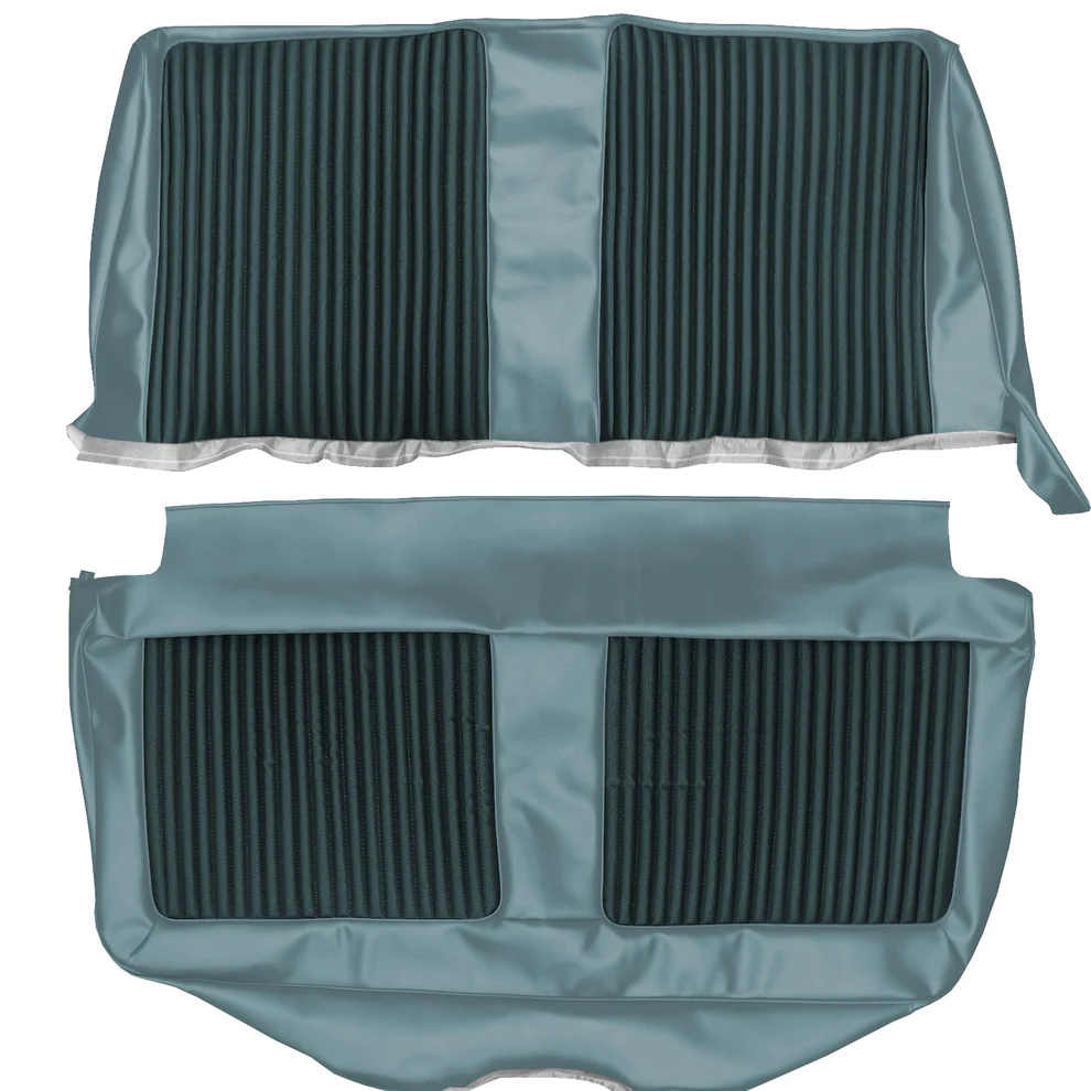 Seat Upholstery, Front straight bench - Belvedere II - 4dr sedan (Crater grain inserts and Cologne grain skirts)