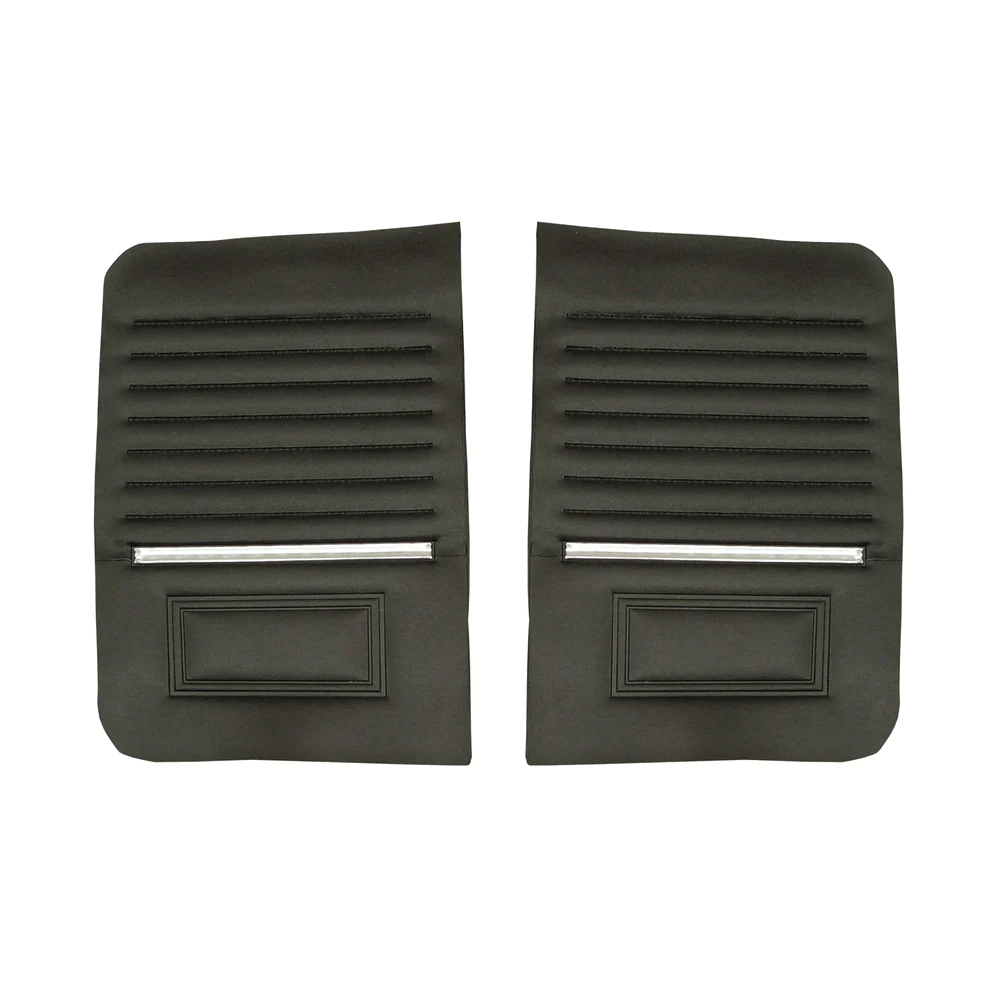 Rear door panels. Convertible.
Die-electrically heat-sealed Bedford grain upper and Cologne grain lower with chrome accent.
Bench style, 440 "Deluxe"

Please indicate color choice in NOTES box.

**NOTE: Color choice 629 Gold/Ginger, sample approval may be required