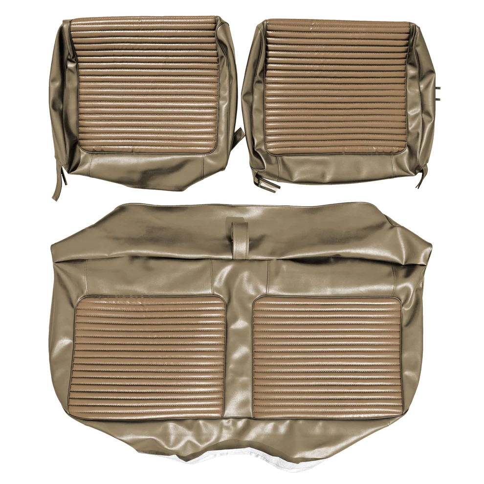 Seat Upholstery, Front split bench (Cirrus grain inserts and Cologne grain skirts) - Coronet 440 models.
