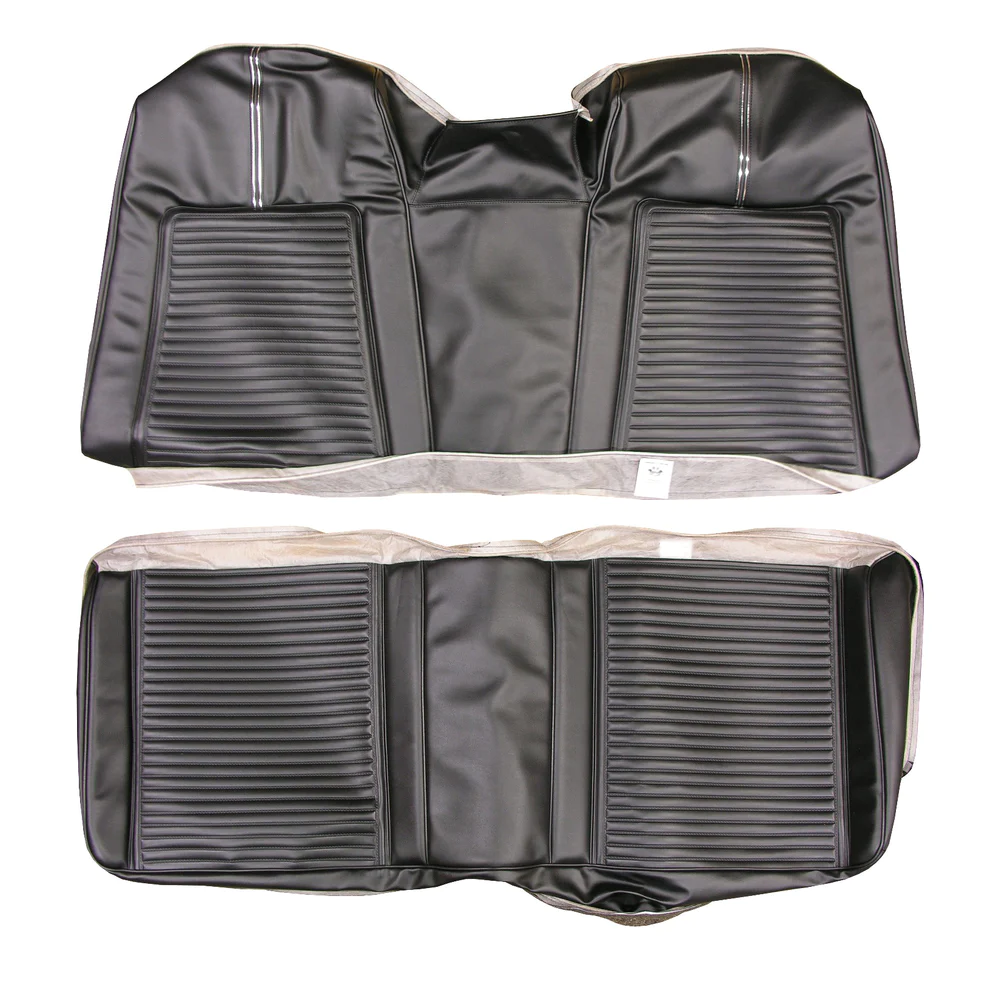 Seat Upholstery, Rear bench - Hardtop (Cologne grain heat sealed inserts and skirts with chrome accent band) - Sport Fury