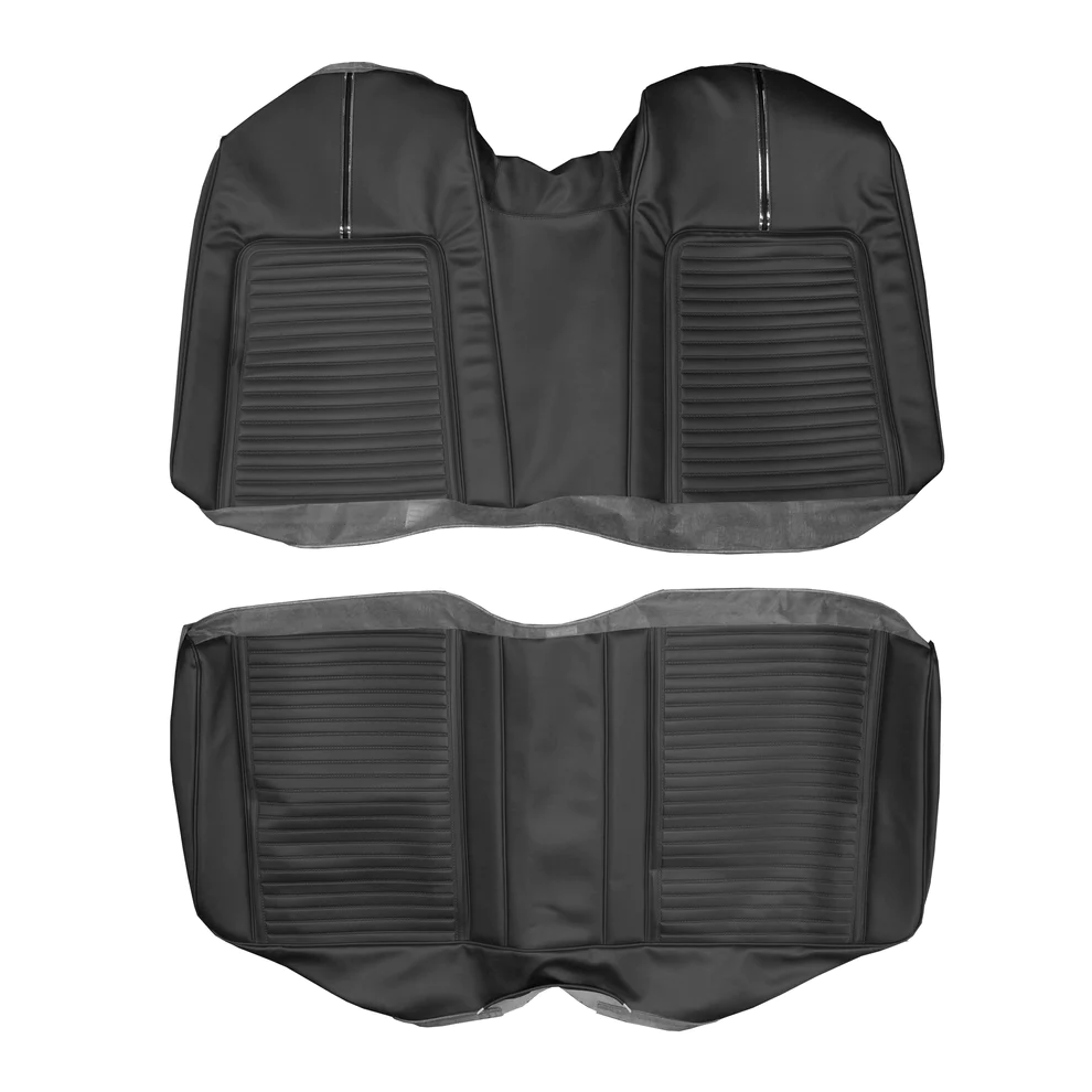 Seat Upholstery, Rear bench - Convertible (Cologne grain heat sealed inserts and skirts with chrome accent band) - Sport Fury