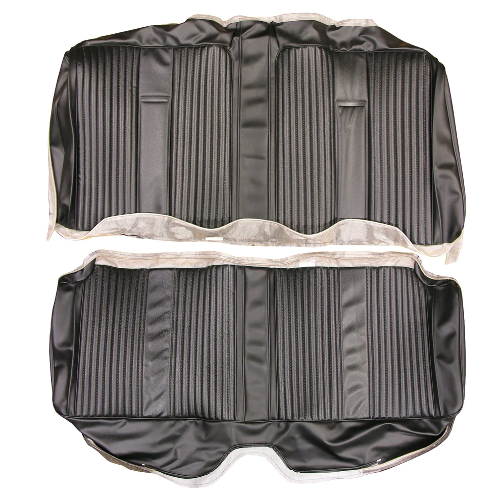 Seat Upholstery, Rear bench - Hardtop (Bambino grain inserts with heat sealed center panel and Cologne grain skirts)