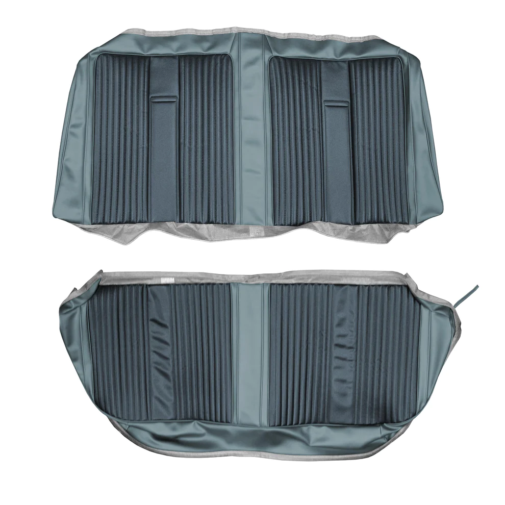 Seat Upholstery, Rear bench - 4dr (Bambino grain inserts with heat sealed center panel and Cologne grain skirts)