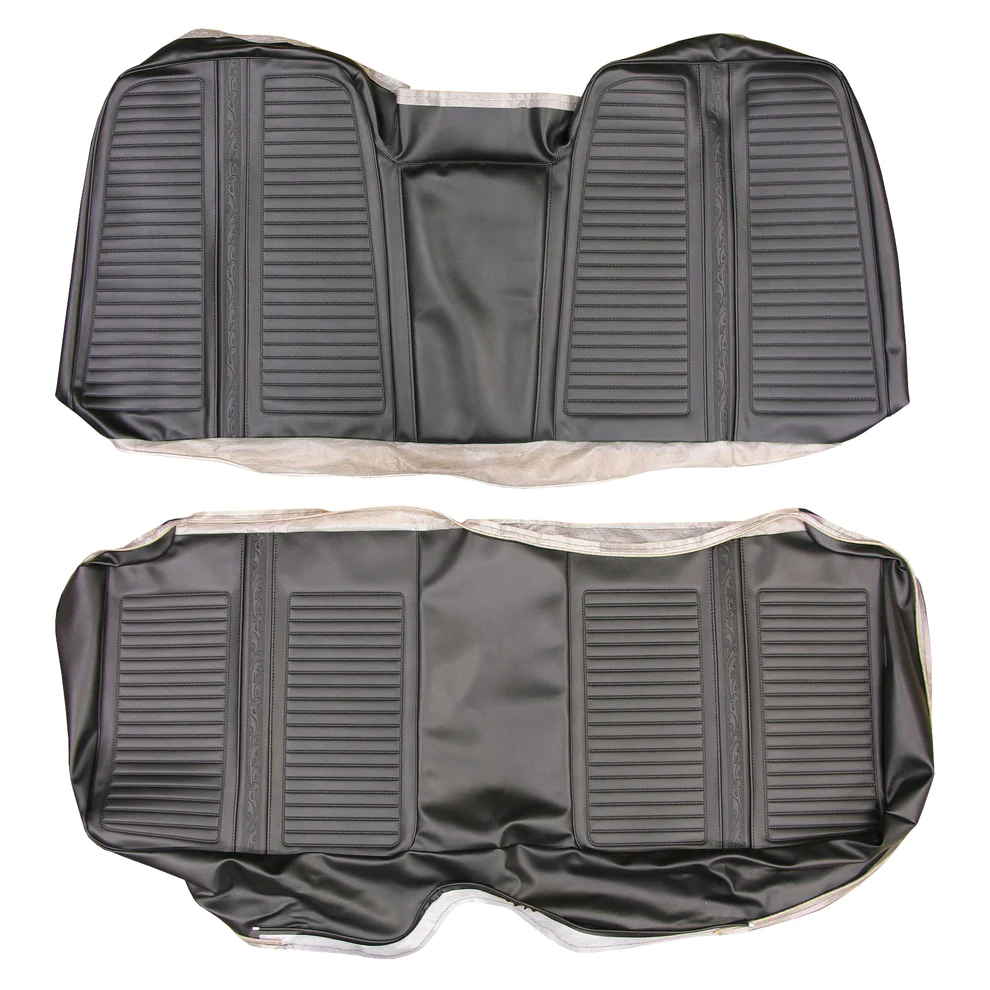 Seat Upholstery, Rear bench - Hardtop (Heat sealed Cologne grain pleated inserts with western scroll center strip & Cologne Grain Skirts)
