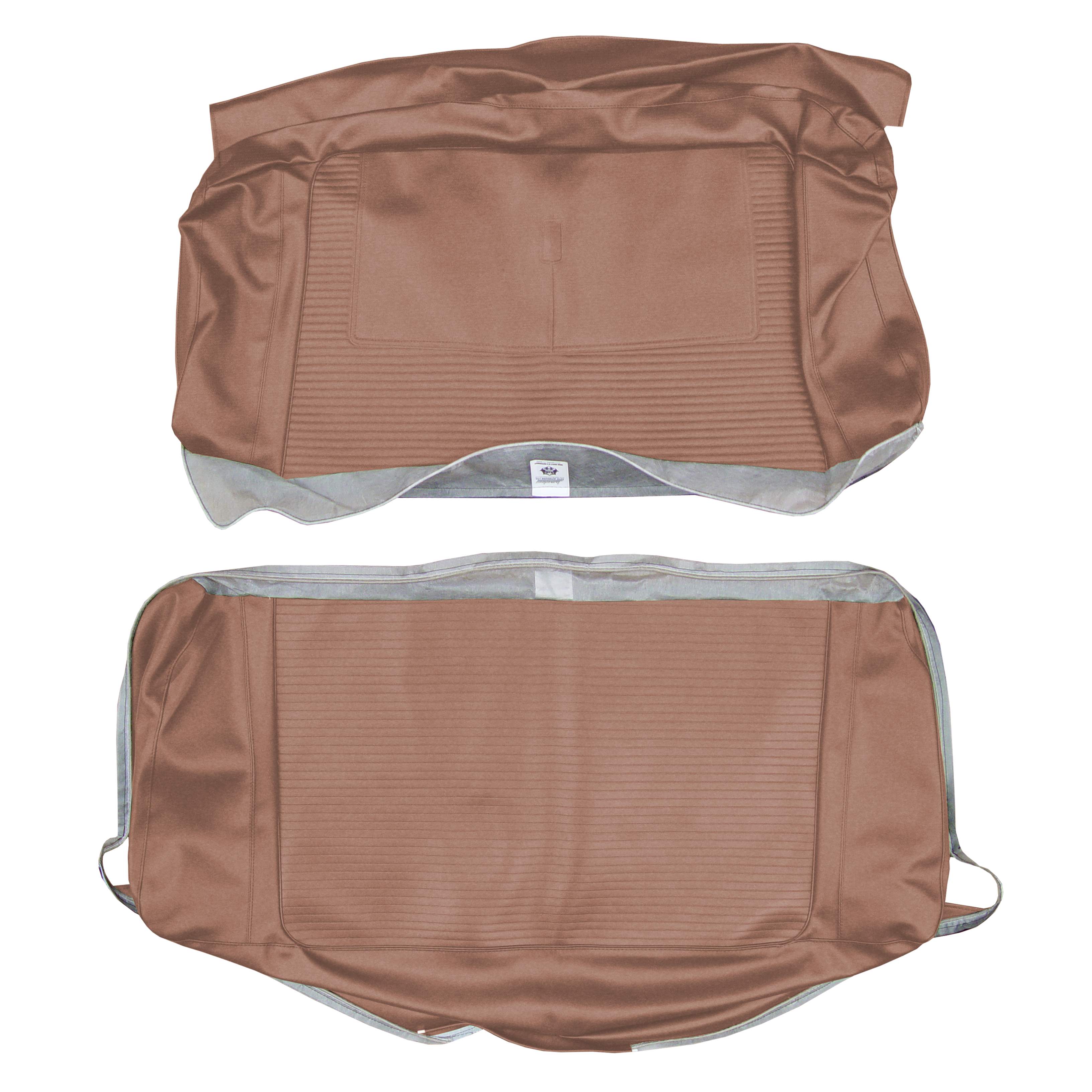 Seat Upholstery, Rear bench - Convertible - GT Models. (Heat sealed inserts and Cologne grain skirts)