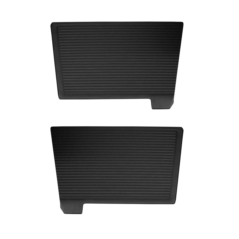 Rear door panels. Pair.
Die-electrically heat-sealed cologne grain vinyl.
Choose color at time of order or place in notes for web type orders.