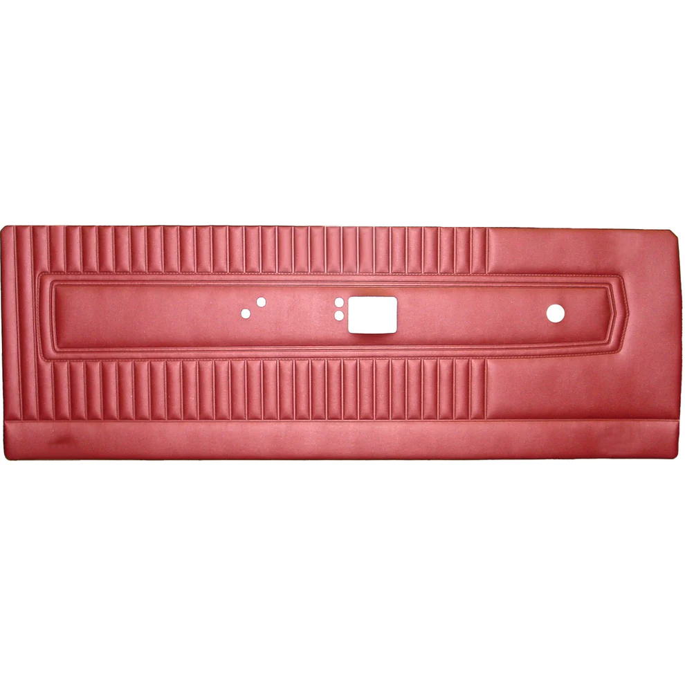 Front door panels. Pair. Bucket style seats.
Die-electrically heat-sealed cologne grain vinyl.