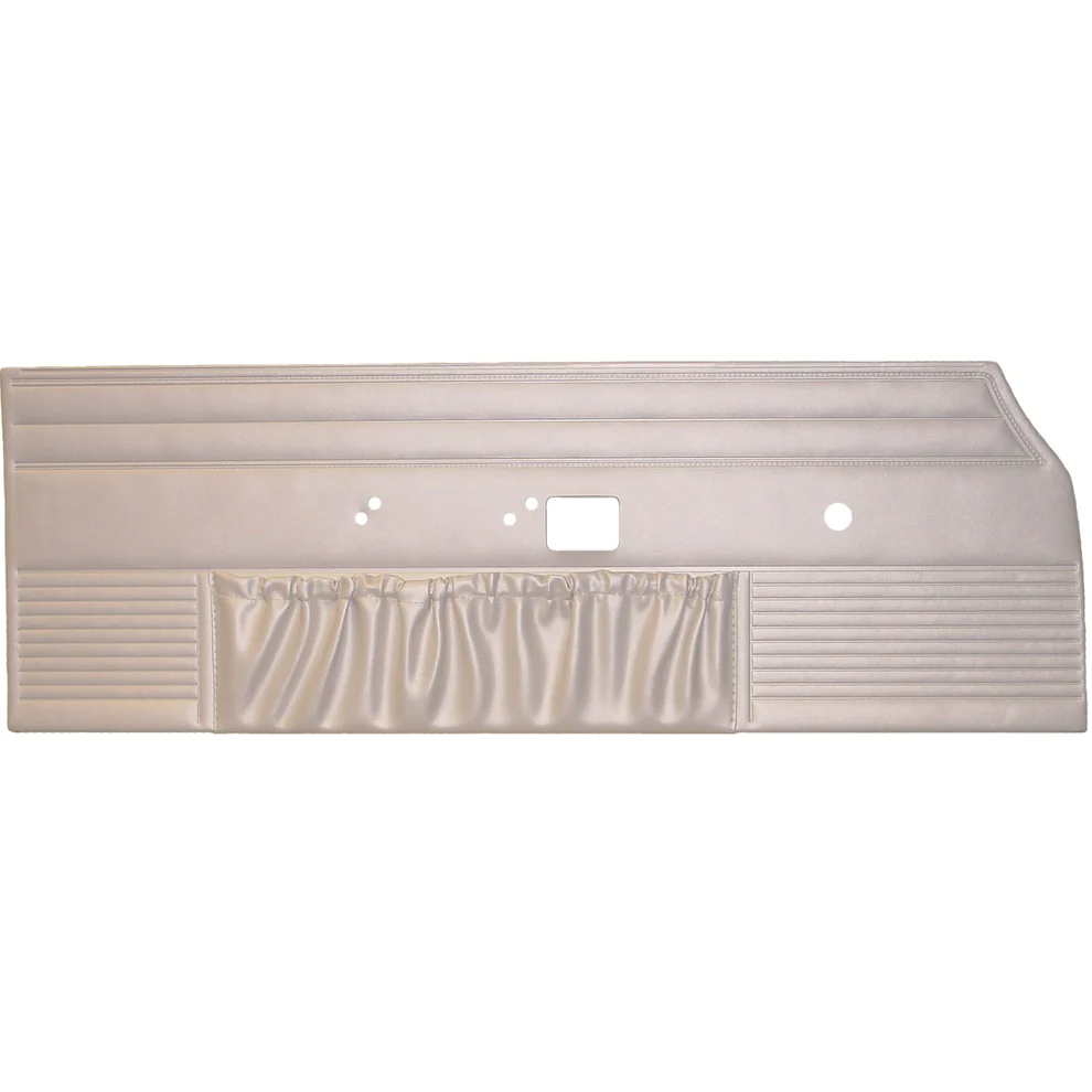 Front door panels. Pair. 

Die-electrically heatsealed Cologne grain vinyl with map pocket Bucket style.
