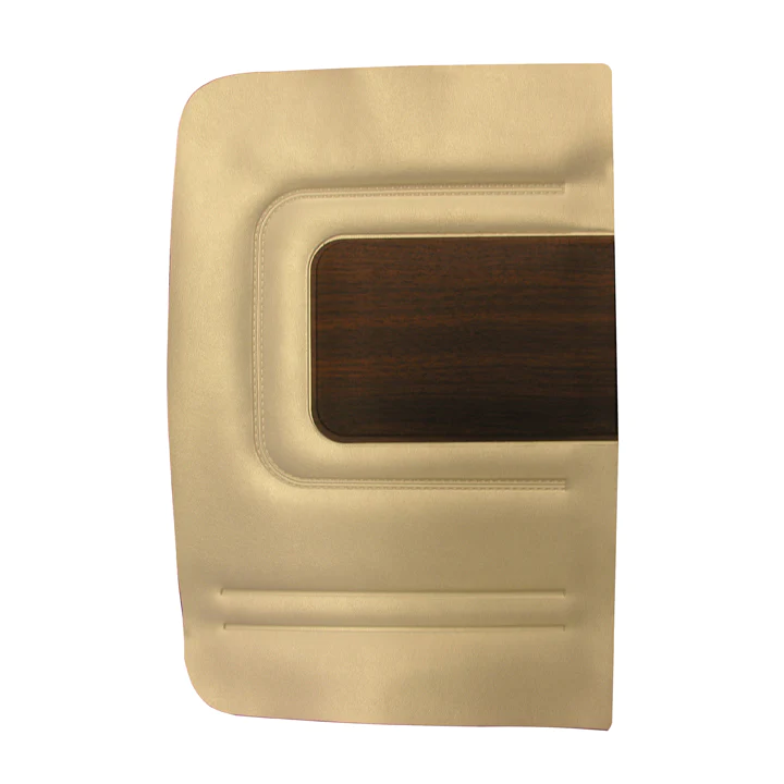 Rear Door Panels. Convertible.
Plymouth GTX & Sport Satellite
Die-electrically heat-sealed Cologne grain vinyl with woodgrain center.

Please indicate color choice in NOTES box.