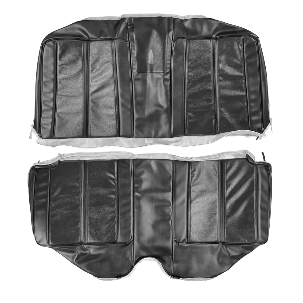 Seat Upholstery, Rear bench with heat sealed rear seat top center panel - Hardtop (Crush grain inserts and Cologne grain skirts)
