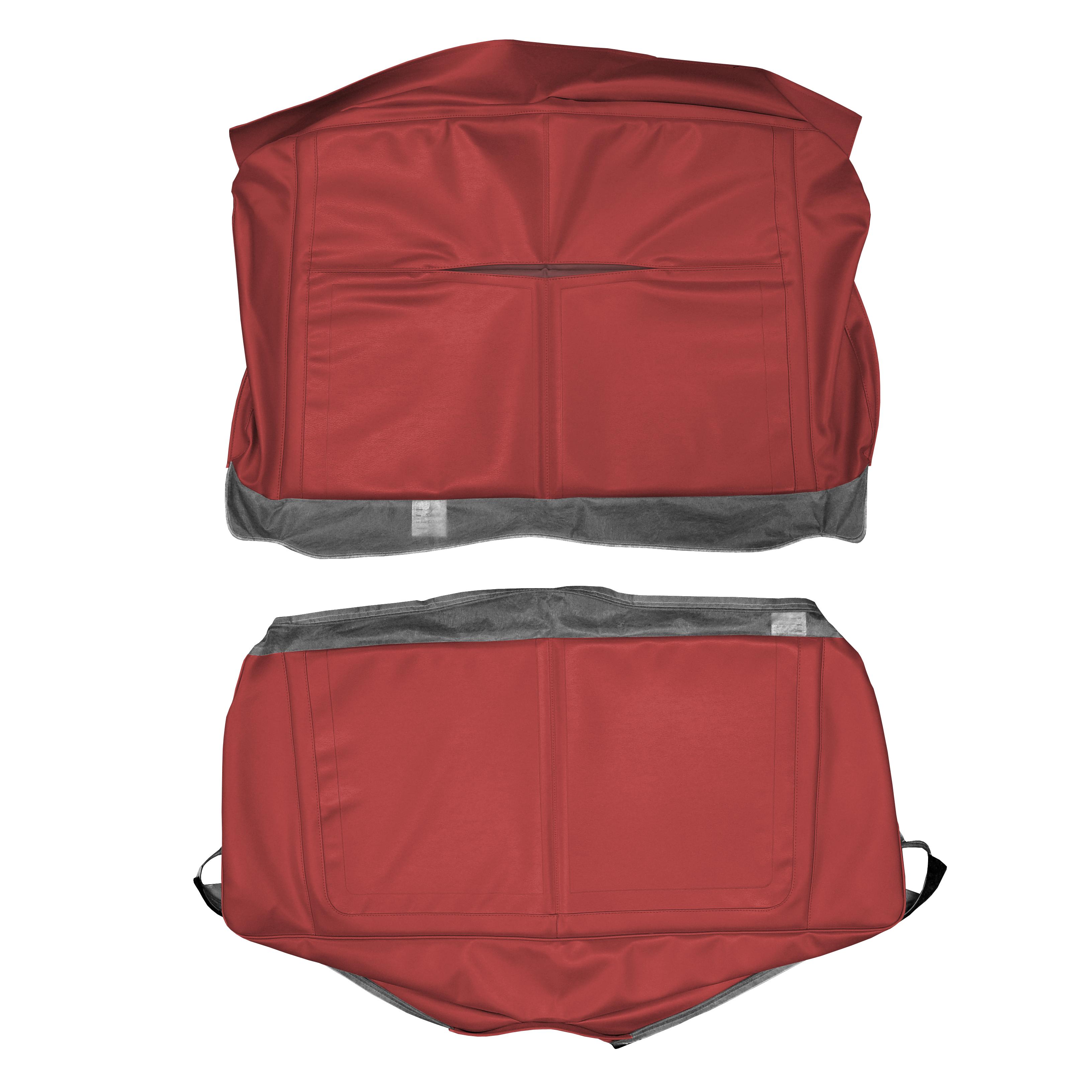 Seat Upholstery, Rear bench - Convertible - GT & GTS (Heat sealed Ascot grain inserts with K.V. grain pleats and Cologne grain skirts)