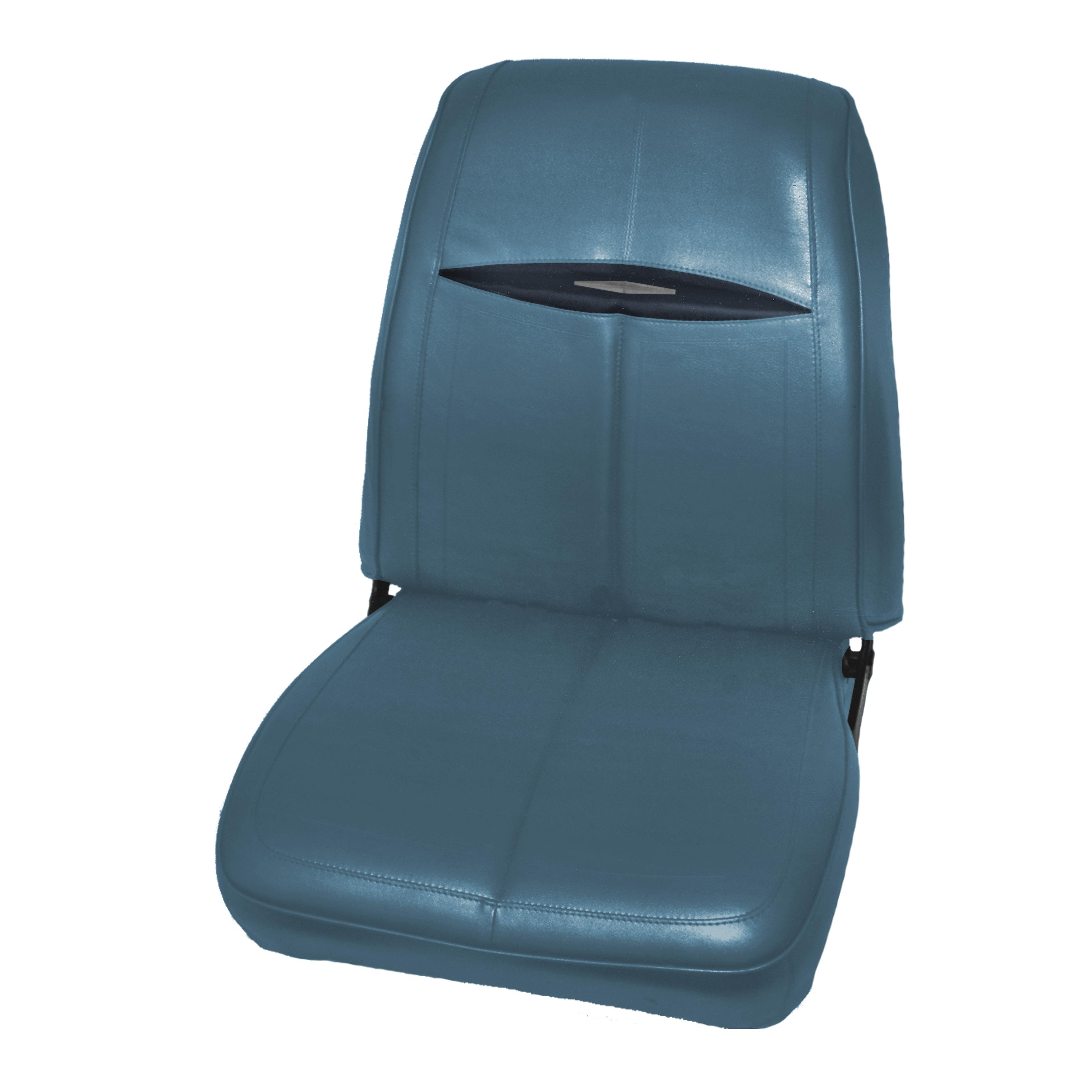 Seat Upholstery, Front Buckets, pair (Heat sealed Ascot grain inserts and Cologne grain skirts with 1 tucked pleat per seat)  Ember Gold has a surcharge for the color - please inquire.