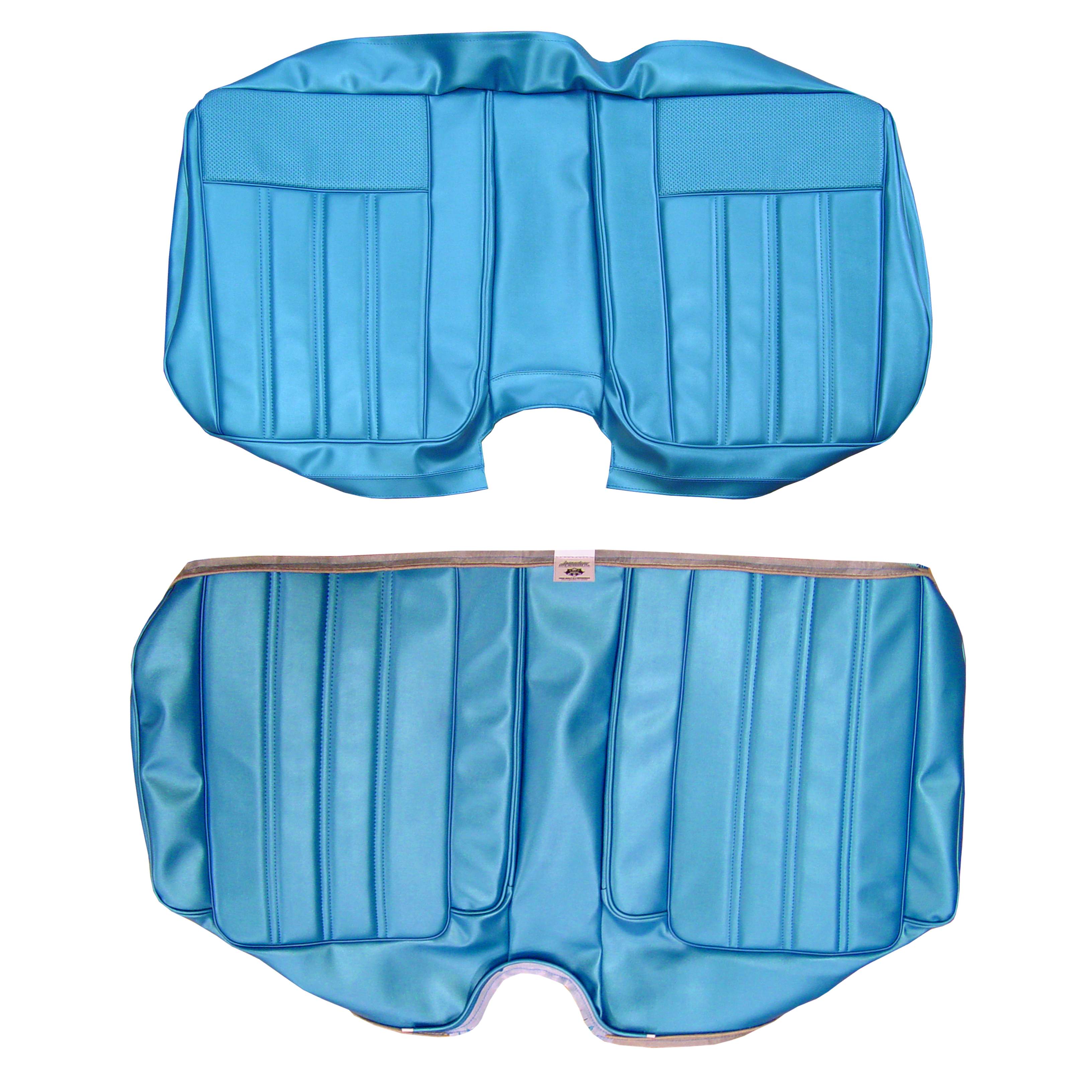 Seat Upholstery, Rear bench, Deluxe Upholstry - Fastback (Cologne and Rosette grain inserts and Cologne grain skirts)