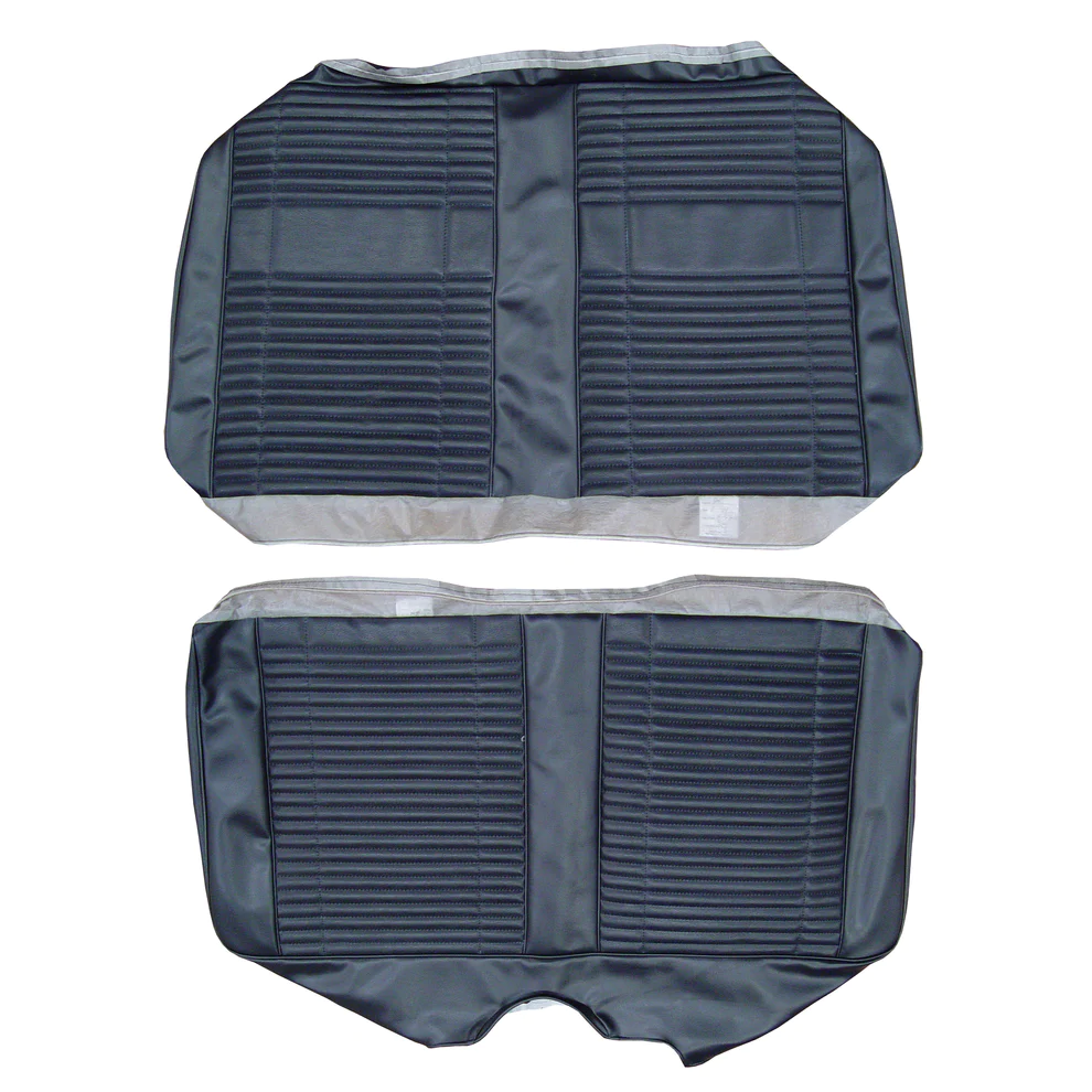 Seat Upholstery, Rear bench - Decor Pkg - Convertible (Ascot grain inserts and Coachman grain skirts)