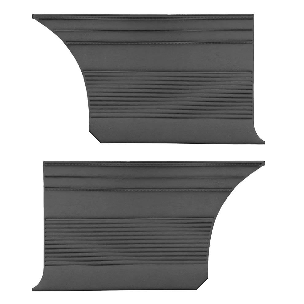 Rear door panels. Pair.
Die-electrically heatsealed Coachman grain with map pocket.
Dodge Charger, Charger R/T, SE, 500, & Daytona